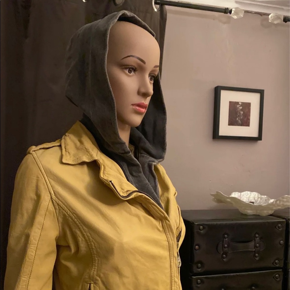 Leather motorcycle jacket